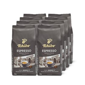   Tchibo Espresso Milano Style Café en Grano Tostado 8x1 Kg (Una Caja)