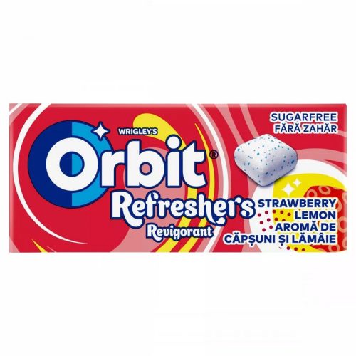 Orbit Refreshers chicle sin azúcar sabor eper y limón con edulcorante 17,9 g