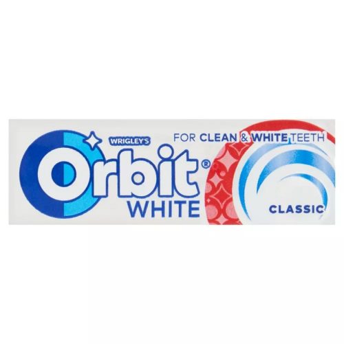 Orbit White Classic chicle sin azúcar sabor menta con edulcorante 14 g