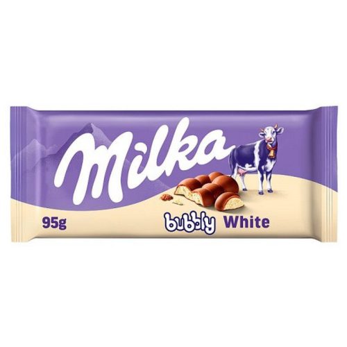 Milka Bubbly White, chocolate blanco con burbujas de aire 95 g